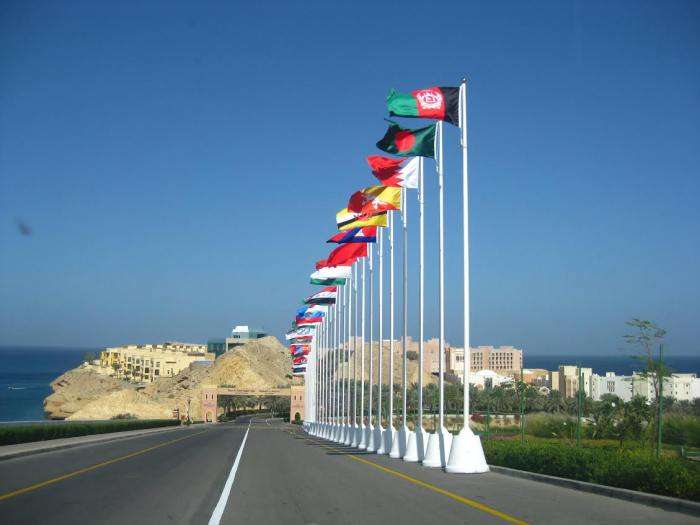 Fiberglass flagpoles with Fibrecrete Base